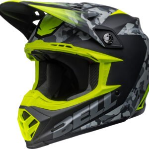 BELL – Casco BELL MOTO-9 MIPS VENOM Negro Mate/Amarillo, 60-61 / Talla XL