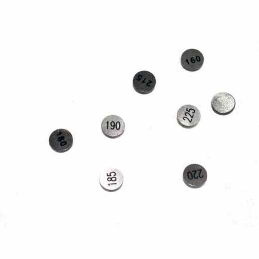 Kit TOURMAX pastillas reglaje de válvulas Ø25mm - juego de 20 pcs (2 de cada grosor)