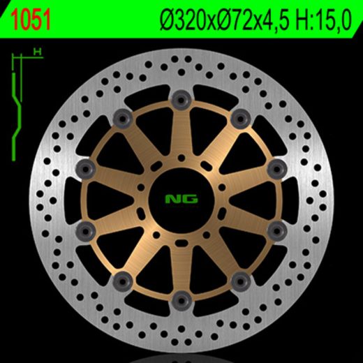 Disco de freno NG BRAKES redondo flotante