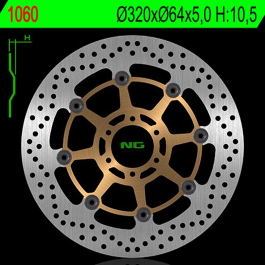 Disco de freno NG BRAKES redondo flotante
