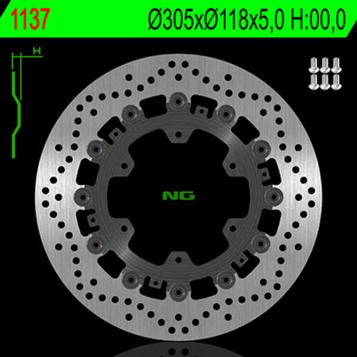 Disco de freno NG BRAKES redondo flotante