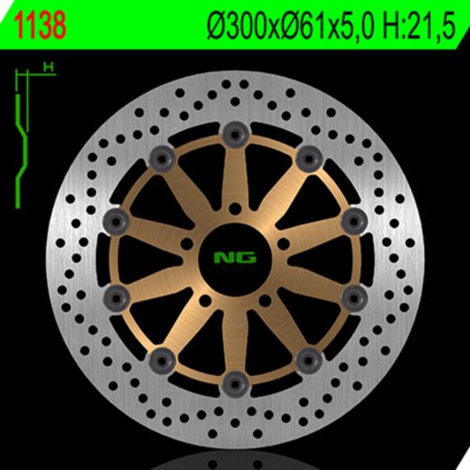 Disco de freno NG BRAKES redondo flotante