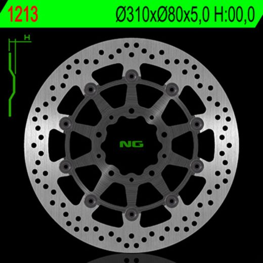 Disco de freno NG BRAKES redondo flotante