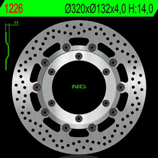 Disco de freno NG BRAKES redondo flotante