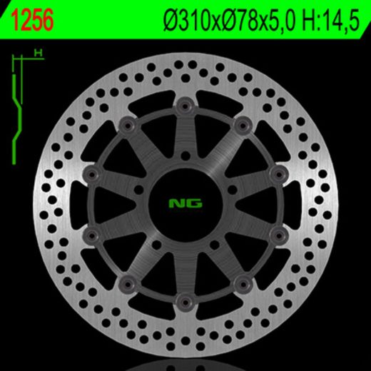 Disco de freno NG BRAKES redondo flotante