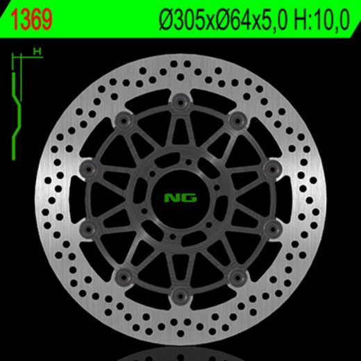 Disco de freno NG BRAKES redondo flotante