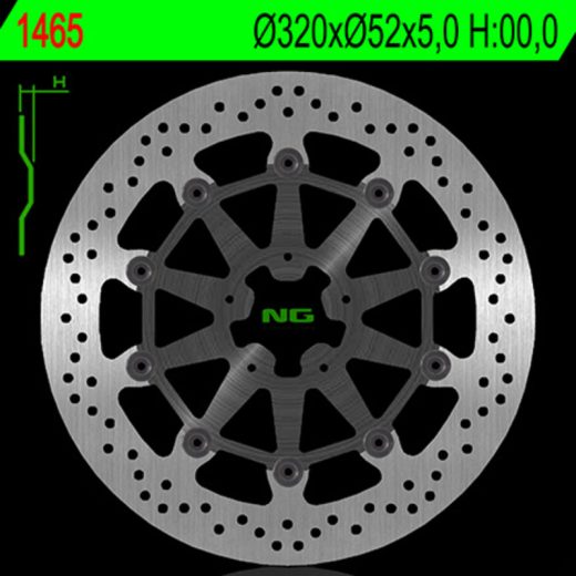 Disco de freno NG BRAKES redondo flotante