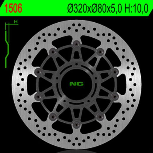 Disco de freno NG BRAKES redondo flotante