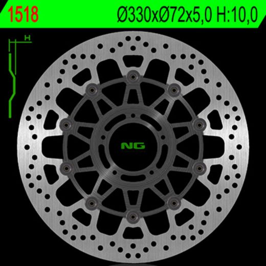 Disco de freno NG BRAKES redondo flotante