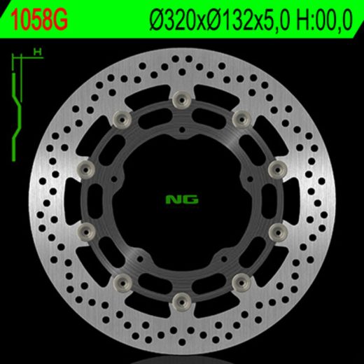 Disco de freno NG BRAKES redondo flotante