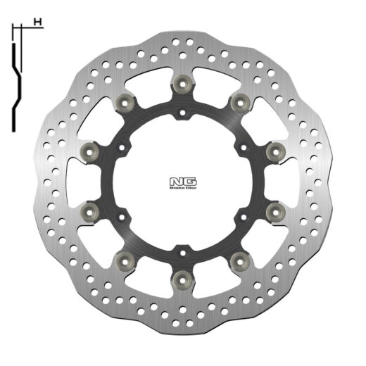 Disco de freno NG BRAKES ondulado flotante