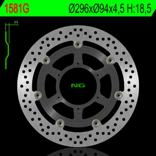 Disco de freno NG BRAKES redondo flotante