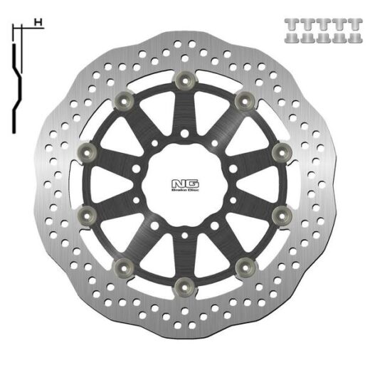 Disco de freno NG BRAKES ondulado flotante