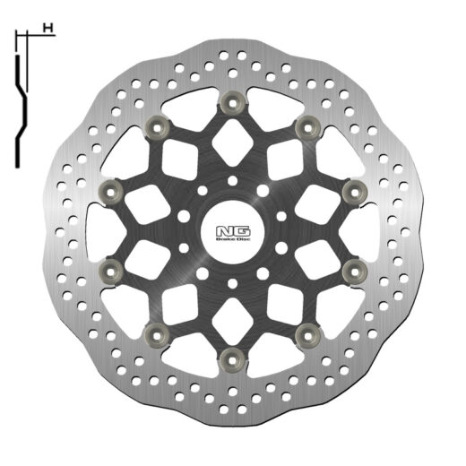 Disco de freno NG BRAKES ondulado flotante