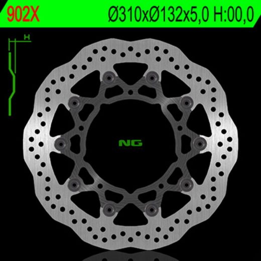 Disco de freno NG BRAKES ondulado flotante