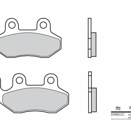 Pastillas de freno orgánicas Brembo 07005