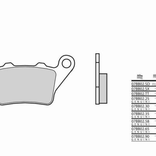 Pastillas de freno sinterizadas Brembo 07BB0258