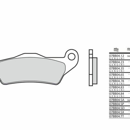 Pastillas de freno sinterizadas Brembo 07BB0483