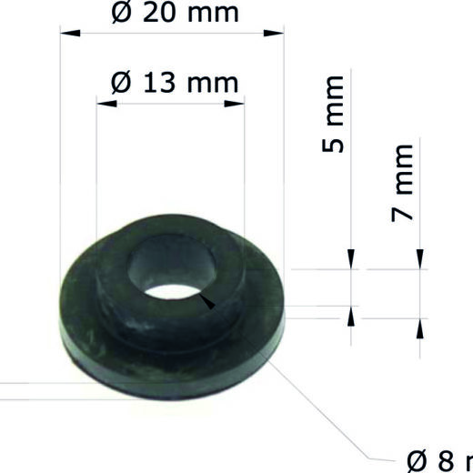 Silentblock TOURMAX - Honda XR650L 94-08/depósito 33718-GE2-690 GRM-115/10 (set de 10)
