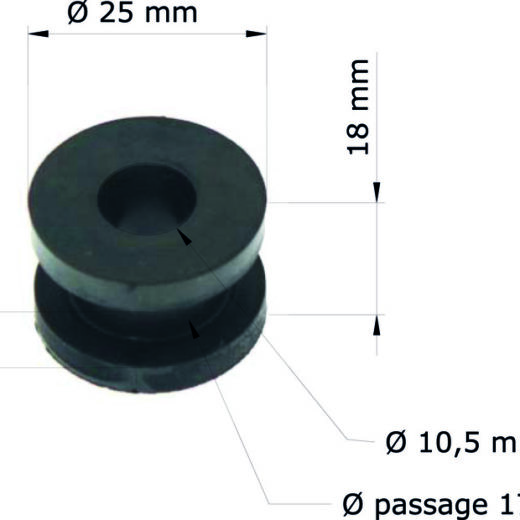 Silentblock TOURMAX - Honda CRF250R 04-08/depósito 18334-ML3-680 GRM-118/10 (set de 10)