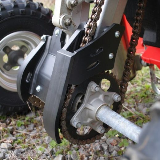 Protector trasero de cárter AXP 6 mm negro Honda TRX450R
