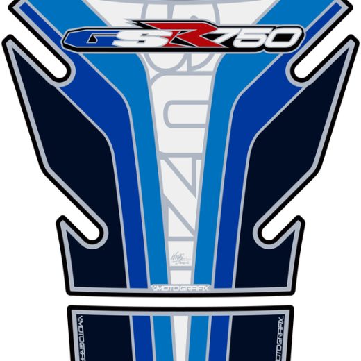 Protector de depÃ³sito Motografix SUZUKI GSR750 2 pcs blanco/azul