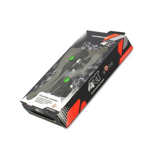 Juego de manetas articuladas ART Negro/Verde Kawasaki
