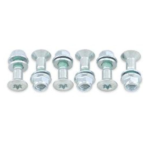 Pack de 6 Tornillos de corona Bolt Plata - cabeza Torx