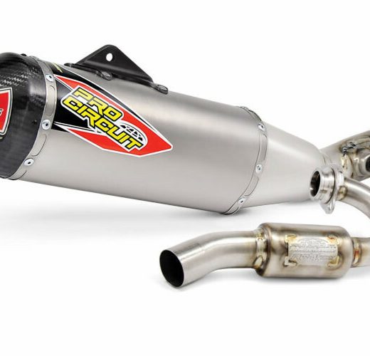Linea completa escape Pro Circuit T-6 KTM SX-F250: acero inox, Silencioso de titanio