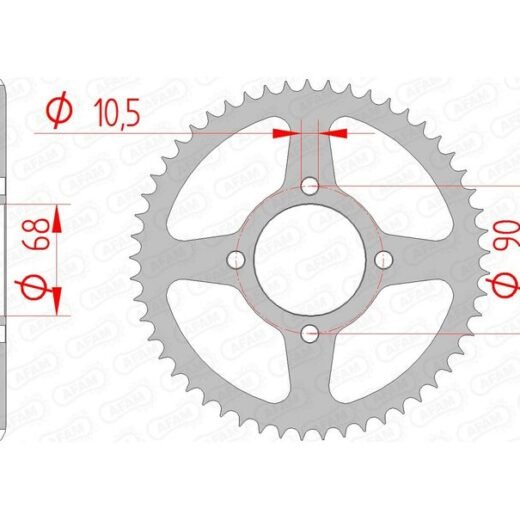 AFAM RR SPROC 428 STEEL ST 10205,
