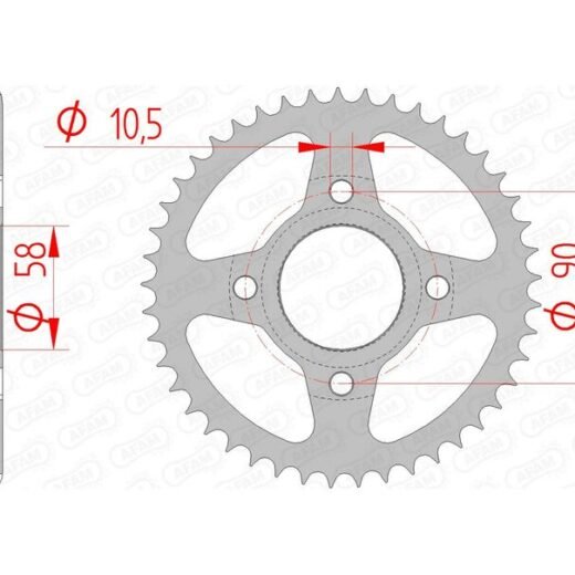 AFAM RR SPROC 428 STEEL ST 10223,