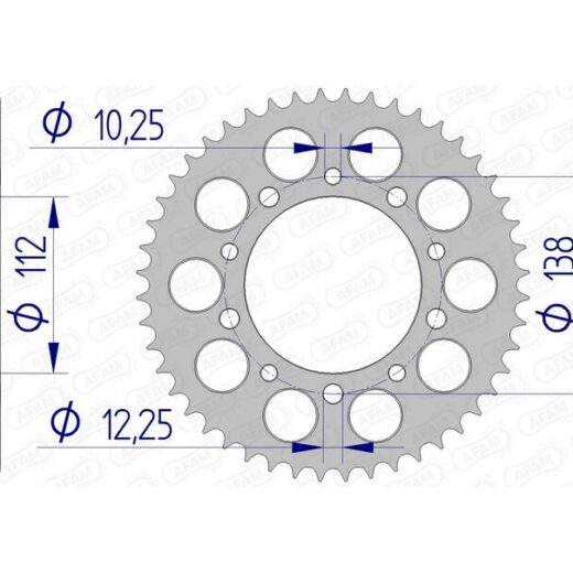 Corona trasera AFAM 520 aluminio UL HA 11509