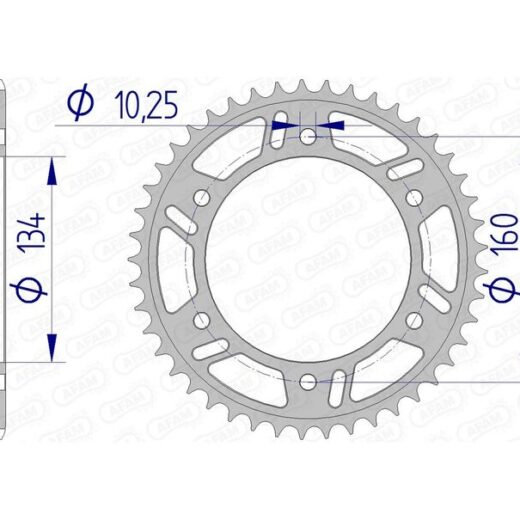 Corona trasera AFAM 520 aluminio UL HA 11618