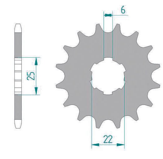 AFAM FR SPROC 420 STEEL ST 20100, 15