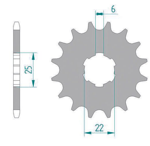 AFAM FR SPROC 420 STEEL ST 20100, 14