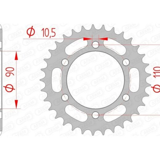 AFAM RR SPROC 530 STEEL ST 12600,
