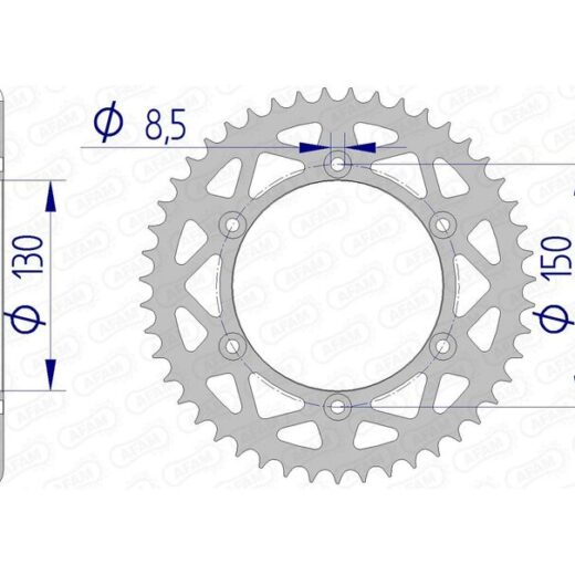 Corona trasera AFAM 520 aluminio UL 13323