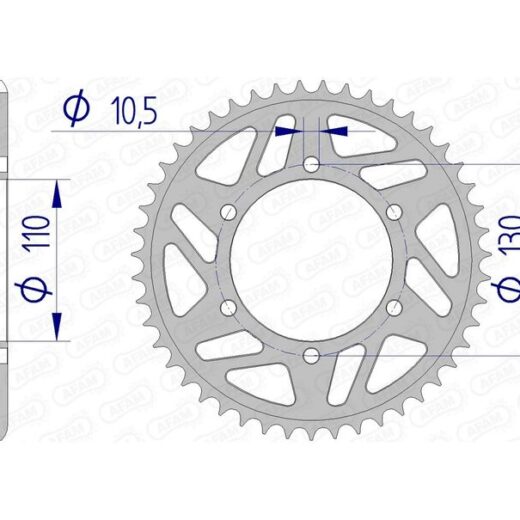 Corona trasera AFAM 530 aluminio UL HA 13813