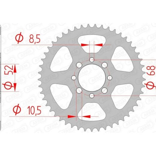 AFAM RR SPROC 420 STEEL ST 14100,