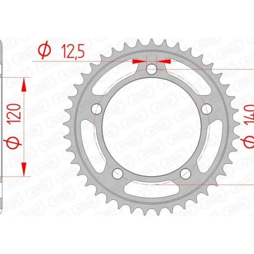 AFAM RR SPROC 530 STEEL ST 14911,