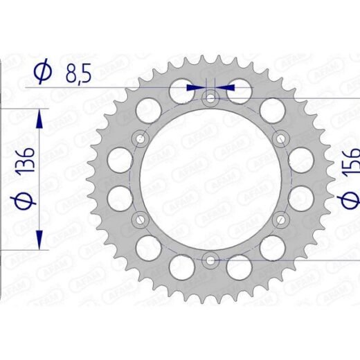 AFAM RR SPROC 520 ALU UL 15206,