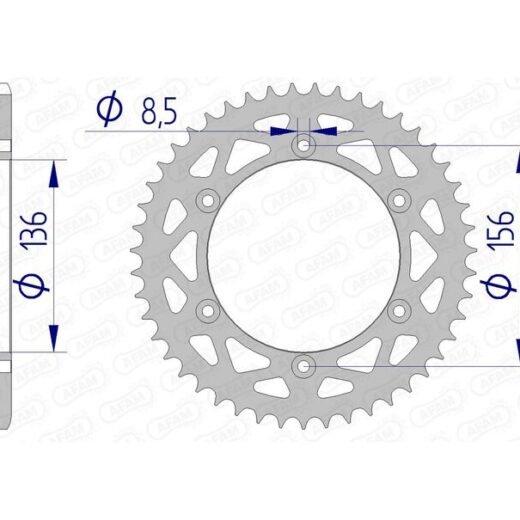 AFAM RR SPROC 520 ALU UL 15206,