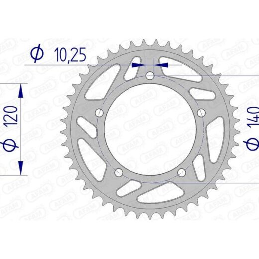 Corona trasera AFAM 520 aluminio UL HA 15605