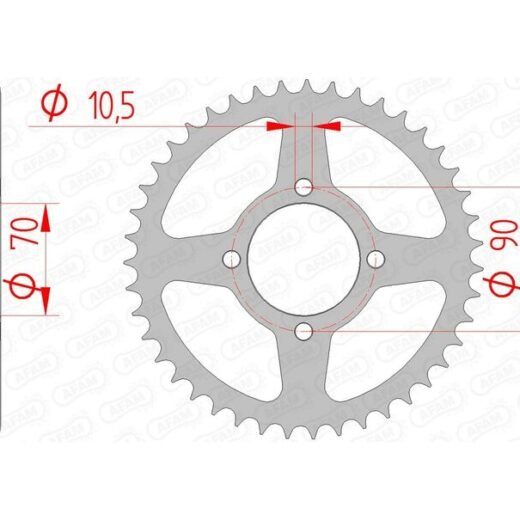 AFAM RR SPROC 520 STEEL ST 16310,
