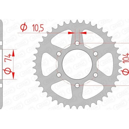 AFAM RR SPROC 530 STEEL ST 16401,
