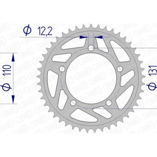 Corona trasera AFAM 520 aluminio UL HA 165801