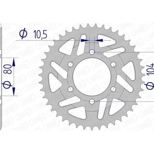 Corona trasera AFAM 525 aluminio UL HA 17610