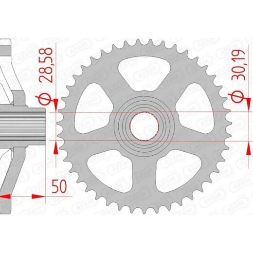 AFAM RR SPROC 415 STEEL ST 35100,