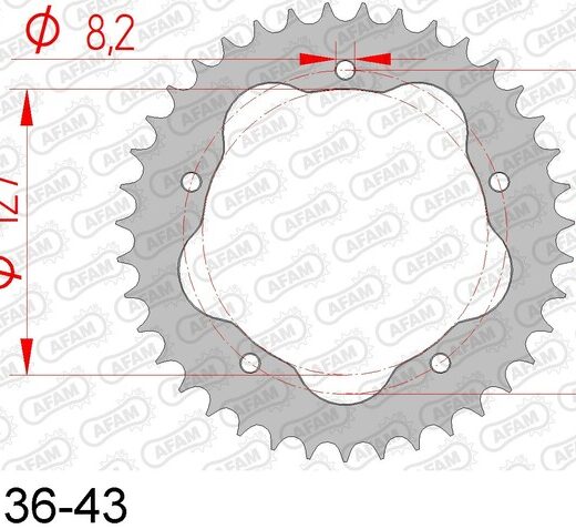 Corona AFAM acero estándar 50607 - Paso 520 - Se requiere soporte de corona AFAM - Requiere portacoronas AFAM