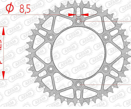Corona trasera AFAM 520 acero SC 71304